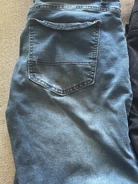 Blue Denim Jeans with Back Patch Pocket
